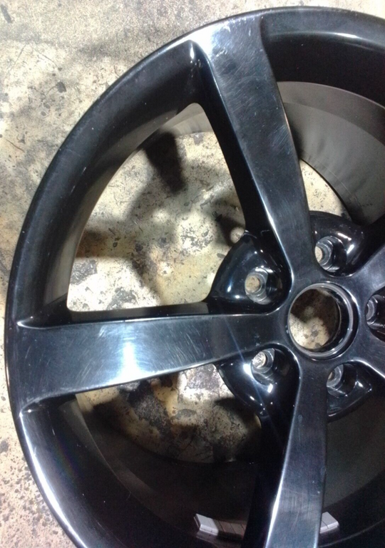 05-13 CHEVY CORVETTE C6 WHEEL RIM 19X10 REAR BLACK 5 SPOKE 3634-S