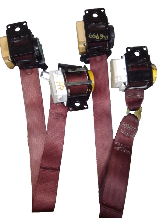 97-04   Corvette C5 Coupe Seatbelt Retractor Seat Belts Burgundy Set 2615-A3.2