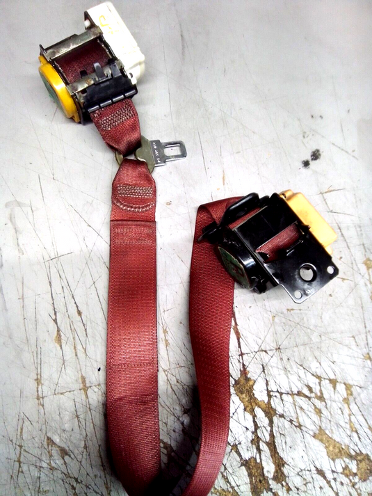 97-04   Corvette C5 Coupe Seatbelt Retractor Seat Belts Burgundy Set 2615-A3.2