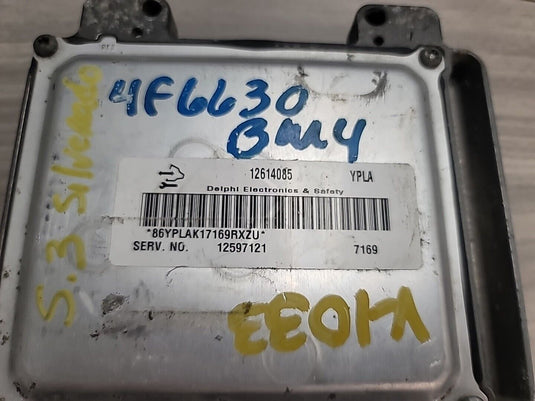 2007 Chevy Silverado Computer Brain Engine Control ECU EBX 12614085 9603-46