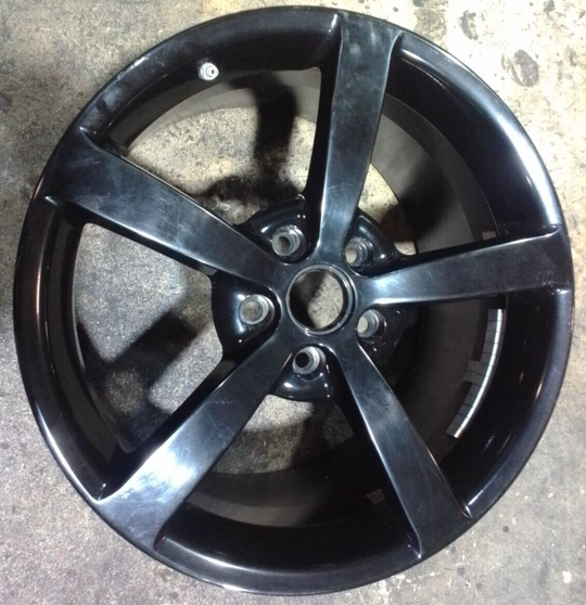 05-13 CHEVY CORVETTE C6 WHEEL RIM 19X10 REAR BLACK 5 SPOKE 3635-S