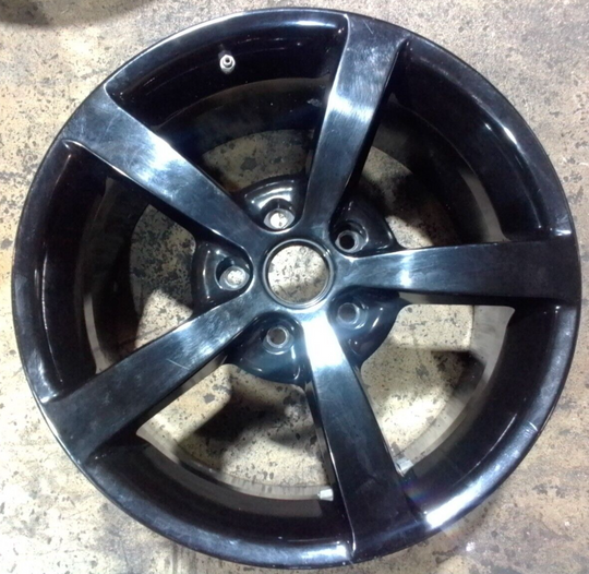 05-13 CHEVY CORVETTE C6 WHEEL RIM 18X8.5 FRONT BLACK 5 SPOKE 3633-S