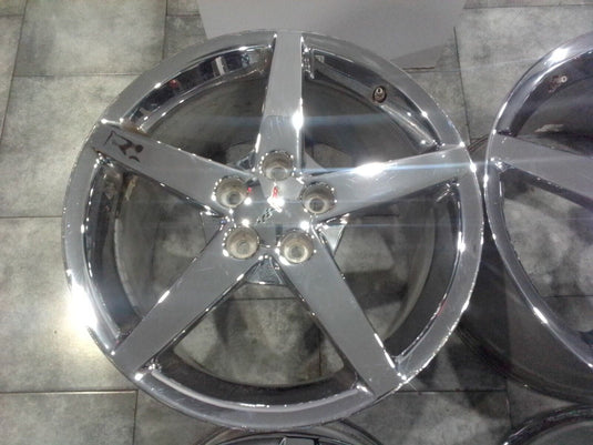 05-08 Corvette C6 Rims set wheels Chrome 18x8.5 19x10 OEM 4333-S