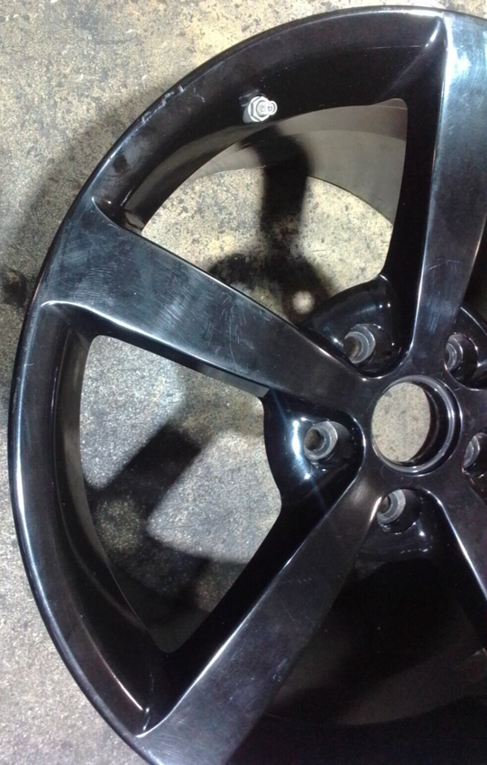 05-13 CHEVY CORVETTE C6 WHEEL RIM 19X10 REAR BLACK 5 SPOKE 3635-S