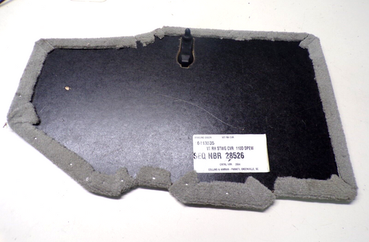 98-04  Corvette C5  Pewter Carpet Cover RH Passenger 10413535 (5673-A2.4)