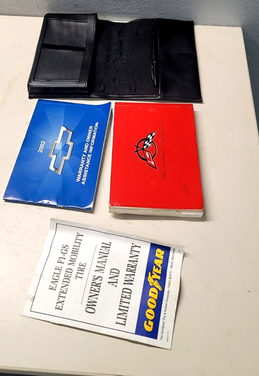 2002 C5 Corvette - OEM Owners Manual Set Kit Black Used 8728-F