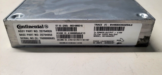 05 -13 C6 Corvette ONSTAR Communication Module 20794959 7402-7