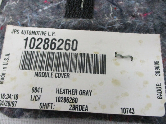 97-04  Corvette C5 Rear Left LH Module Cover Gray Carpet used (2703-a3.2)